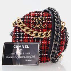 Chanel Multicolor Tweed 19 Round Clutch