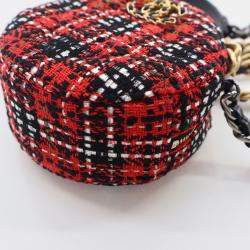 Chanel Multicolor Tweed 19 Round Clutch
