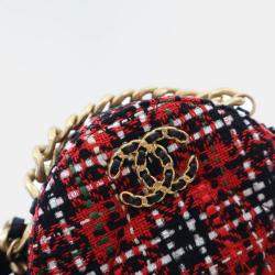 Chanel Multicolor Tweed 19 Round Clutch