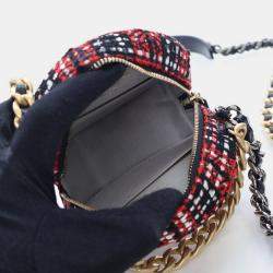 Chanel Multicolor Tweed 19 Round Clutch