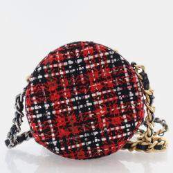 Chanel Multicolor Tweed 19 Round Clutch