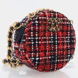 Chanel Multicolor Tweed 19 Round Clutch