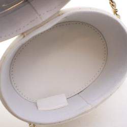 Chanel Mini White Lambskin CC Allure Vanity Case With Chain