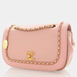 Chanel Mini Pink Caviar Charm Bag
