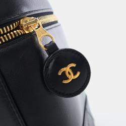 Chanel Vintage Vanity  Black Calfskin Bag