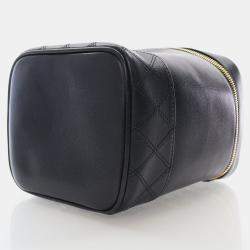 Chanel Vintage Vanity  Black Calfskin Bag