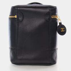 Chanel Vintage Vanity  Black Calfskin Bag