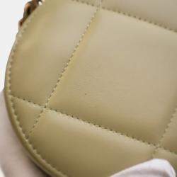 Chanel Green Lambskin 19 Round Clutch With Chain