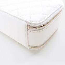 Chanel Small White Caviar Pick Me Up Vanity Case