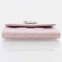 Chanel Pink Caviar Coco Candy Card Holder On Chain