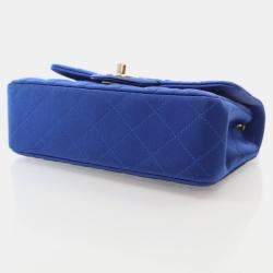 Chanel Classic Rectangular Mini Blue Satin Flap Bag