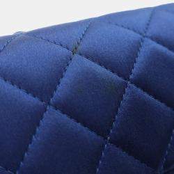 Chanel Classic Rectangular Mini Blue Satin Flap Bag