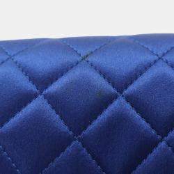 Chanel Classic Rectangular Mini Blue Satin Flap Bag