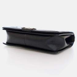 Chanel Boy Large Black Caviar Chevron Bag