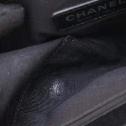 Chanel Boy Large Black Caviar Chevron Bag