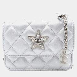 Chanel Metallic Lambskin Crystal Star Chain  Shoulder Bag