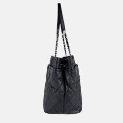 Chanel Timeless CC Black Leather Shoulder Bag