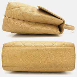 Chanel Kelly Camel Leather Top Handle Bag