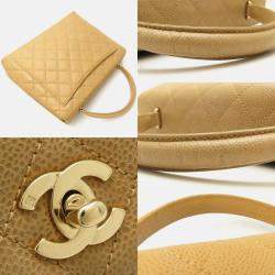 Chanel Kelly Camel Leather Top Handle Bag