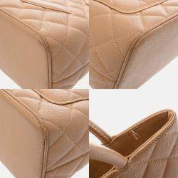 Chanel Medallion Beige Leather Tote Bag