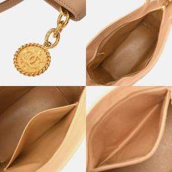 Chanel Medallion Beige Leather Tote Bag