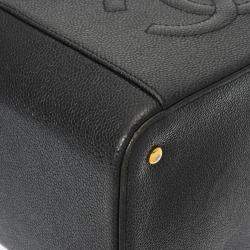 Chanel Vanity Black Leather Shoulder Bag