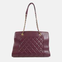 Chanel Mademoiselle Bordeaux Sheepskin Leather Shoulder Bag