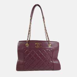 Chanel Mademoiselle Bordeaux Sheepskin Leather Shoulder Bag