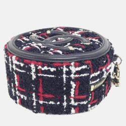 Chanel Round Multicolor Tweed Shoulder Bag