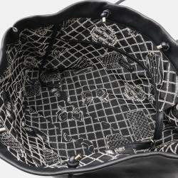 Chanel Essential Rue Cambon Black White Leather Tote Bag