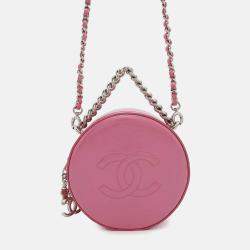 Chanel Round Pink Patent Leather Shoulder Bag