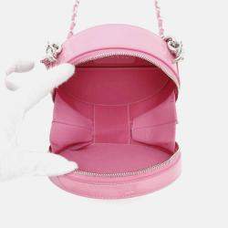 Chanel Round Pink Patent Leather Shoulder Bag