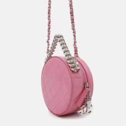 Chanel Round Pink Patent Leather Shoulder Bag