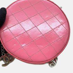 Chanel Round Pink Patent Leather Shoulder Bag