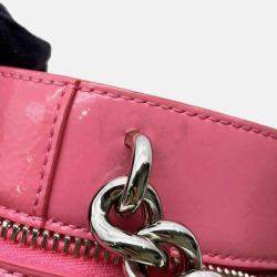 Chanel Round Pink Patent Leather Shoulder Bag