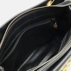 Chanel Coco Mark Tote Bag Chain Shoulder Caviar Skin Leather Black