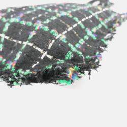 Chanel Resin Strass Large Robot Black Tweed Shopping Bag 
