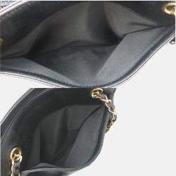 Chanel CC Chain Black Caviar Skin Shoulder Bag 