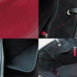 Pre Owned Chanel On The Road Red/Brown Grained Calfskin Tote Bag 