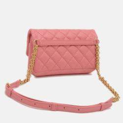 Chanel 2.55 Waist Pouch Body Bag Calfskin Pink