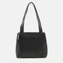 Chanel Tote Bag Caviar Skin Leather Black