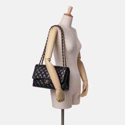 Chanel Black Jumbo Classic Lambskin Double Flap