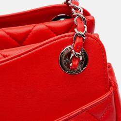 Chanel Red Quilted Lambskin 7 Tote