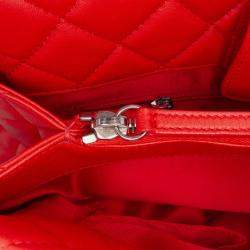 Chanel Red Quilted Lambskin 7 Tote