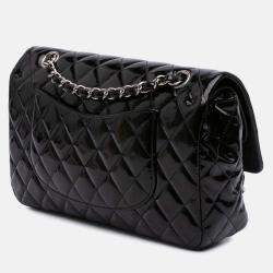 Chanel Black Medium Classic Patent Double Flap