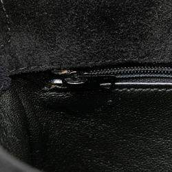 Chanel Black CC Quilted Suede Shoulder Bag