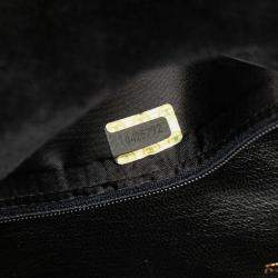Chanel Black CC Quilted Suede Shoulder Bag