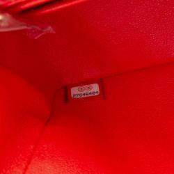 Chanel Red Mini Rectangular Classic Lambskin Single Flap