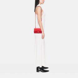Chanel Red Mini Rectangular Classic Lambskin Single Flap