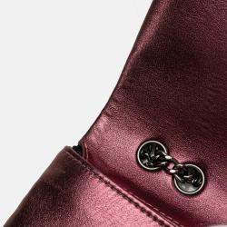 Chanel Purple CC Quilted Iridescent Calfskin Full Single Flap